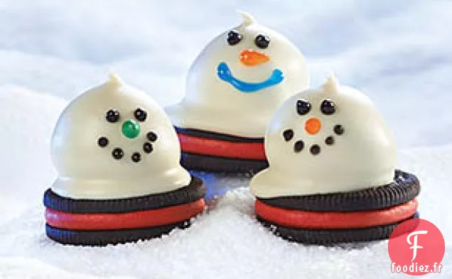 Boules OREO de Bonhomme de Neige Fondantes