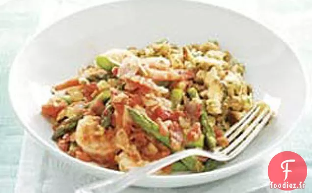 Poêle à Crevettes de Printemps