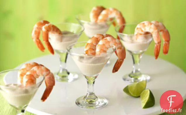 Crevettes avec Trempette Chipotle-Citron Vert