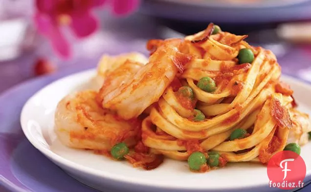 Crevettes et Linguini Rapides