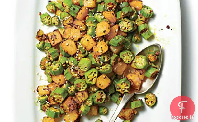 Hachis de Gombo et Pommes de terre