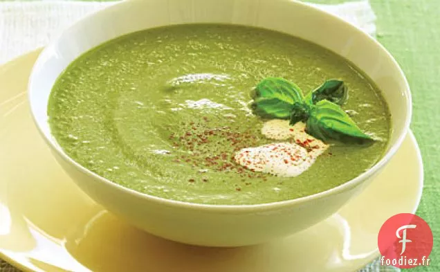 Soupe Crémeuse de Courgettes au Basilic