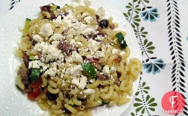 Pâtes Grecques (ish) À L'Agneau, Aux Courgettes Et À La Feta