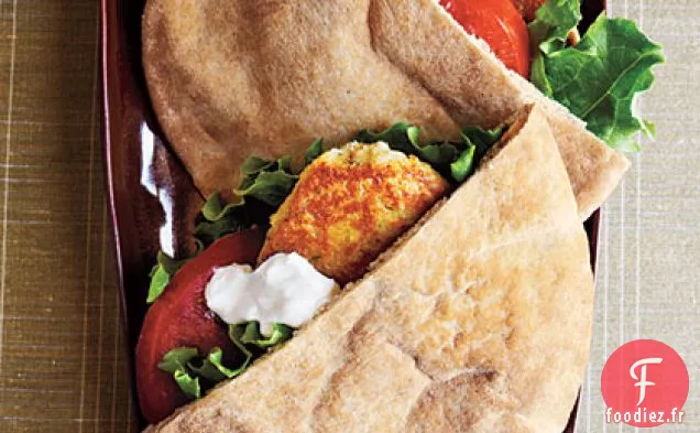 Hamburgers Pita aux Haricots Blancs et à la Sauge