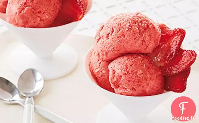 Sorbet Banane-Fraise-Citron Vert
