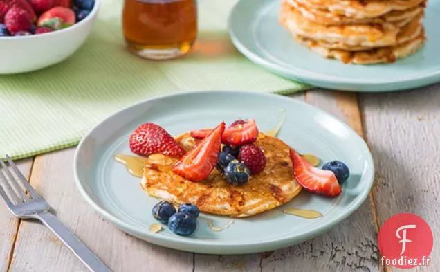 Crêpes aux Pommes, aux Baies et au Fromage