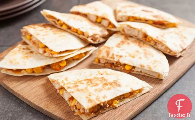 Quesadillas Crémeuses au Poulet et au Maïs