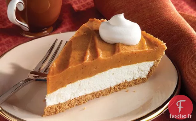 Tarte Crémeuse À La Citrouille À Deux Couches