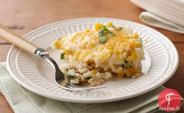Casserole de Riz au Fromage et de Maïs
