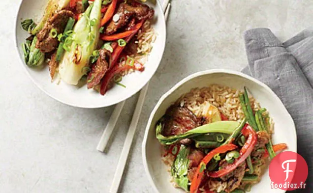 Sauté de Porc Croustillant avec Baby Bok Choy