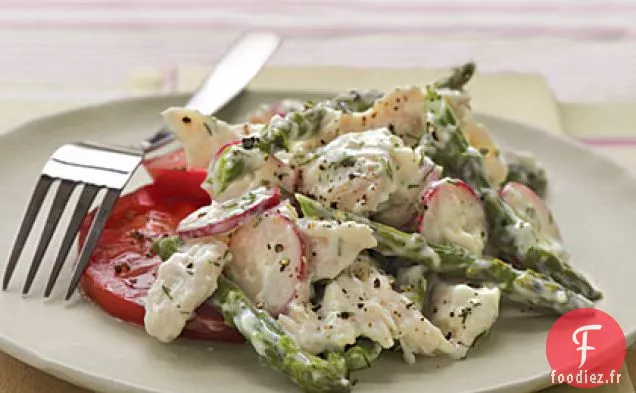 Salade de Poulet aux Asperges et Vinaigrette Crémeuse à l'Aneth