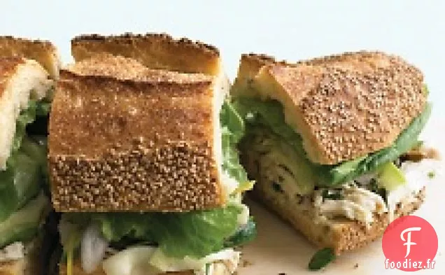 Sandwich Au Poulet Et Aux courgettes Marinées