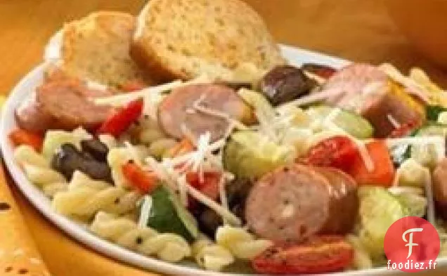 Pâtes Primavera Grillées au Four aux Trois Fromages Johnsonville®