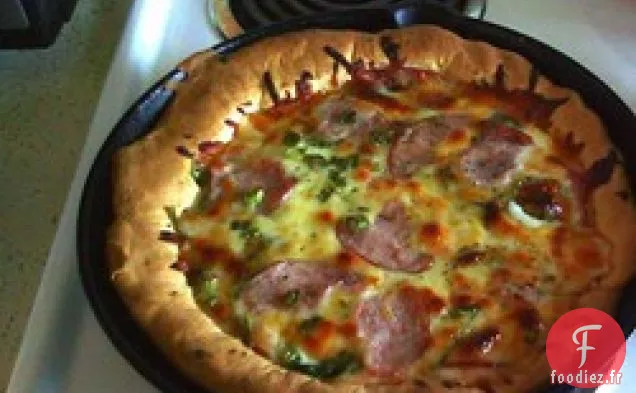 Pizza en Fonte à Plat Profond