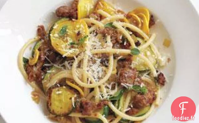 Bucatini À La Saucisse De Dinde Et Aux Courgettes