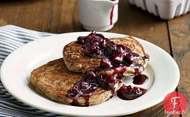 Crêpes aux Graines de Pavot au Citron et Compote de Myrtilles