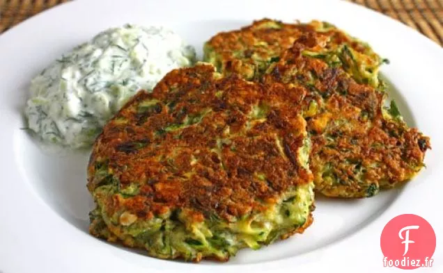Beignets De Courgettes À La Grecque Avec Tzatziki