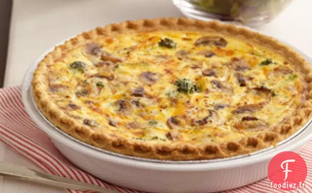 Quiche au Brocoli et au Cheddar