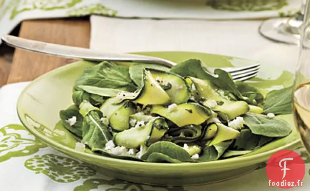 Rubans de Courgettes à la Feta et à la Menthe