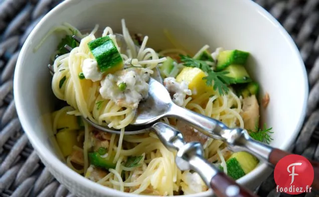 Pâtes Aux Courgettes Et À La Coriandre Verte