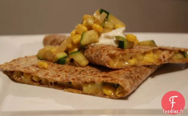 Quesadilla aux Courgettes et au Maïs
