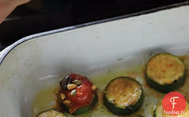 Rondelles De Courgettes Aux Tomates Rôties