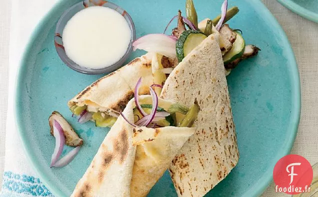 Shawarma de Poulet aux Haricots Verts et Courgettes