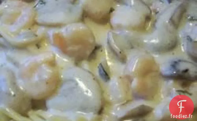 Pâtes Alfredo aux Crevettes