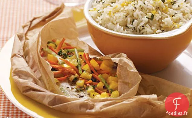 Paquets de Plie de Confettis au Beurre Orange-Estragon