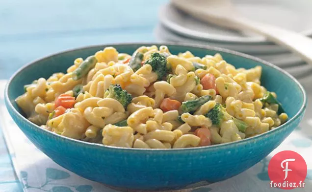 Macaroni au Fromage et aux Légumes Tout-en-Un
