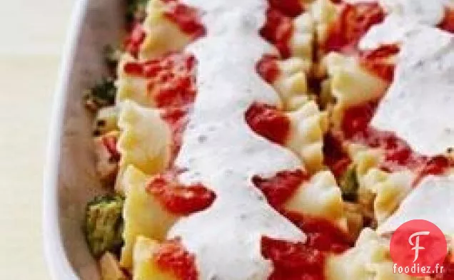 Rouleaux de Lasagne au Poulet avec Sauce à la Crème de Ciboulette