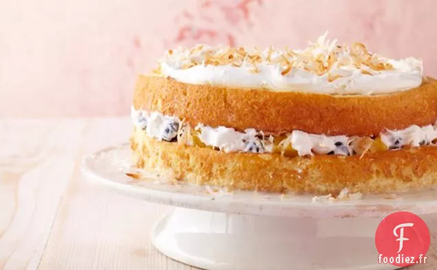 Gâteau en couches de Noix de Coco Tres Leches