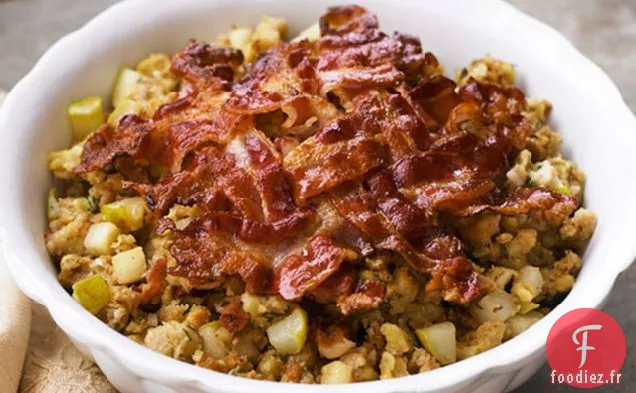 Farce au Bacon, Poire et Noix avec Filet d'érable