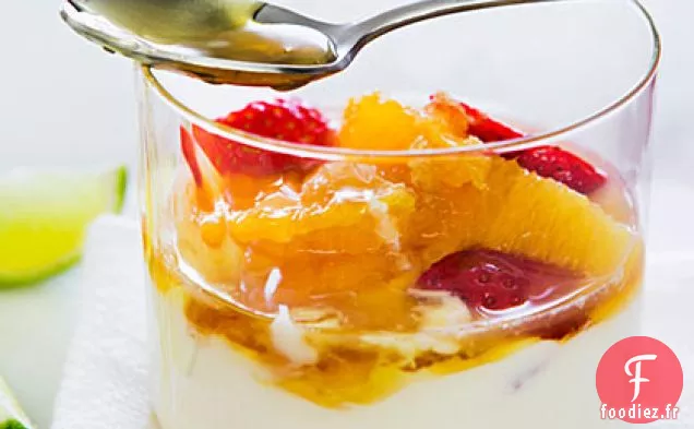 Fruits au Gingembre avec Yogourt au Miel