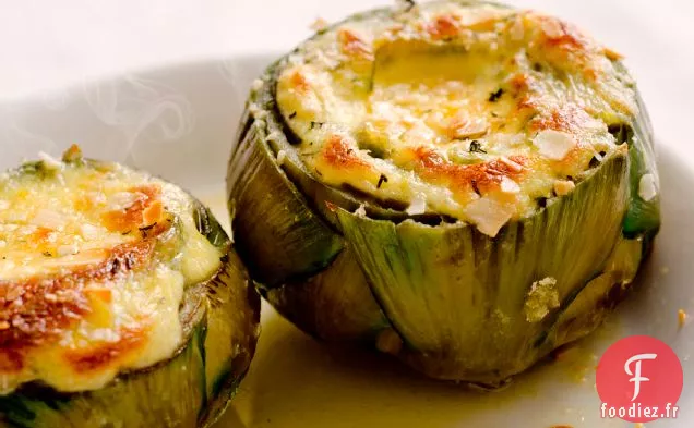 Recette D'Artichaut À La Sauce Brie Cuite Au Four