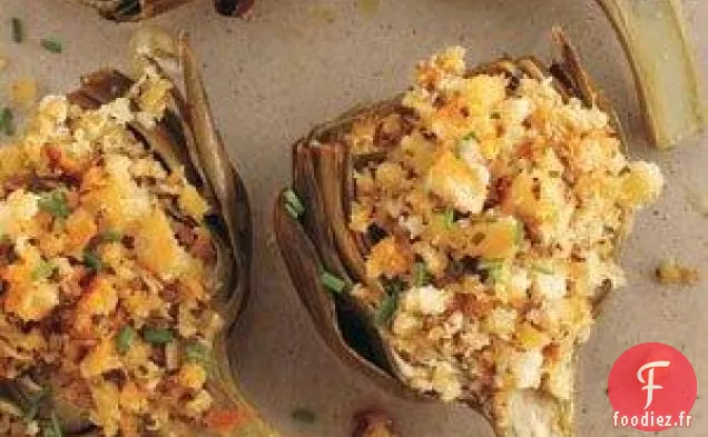 Artichauts Farcis Au Four Avec Recette De Pecorino