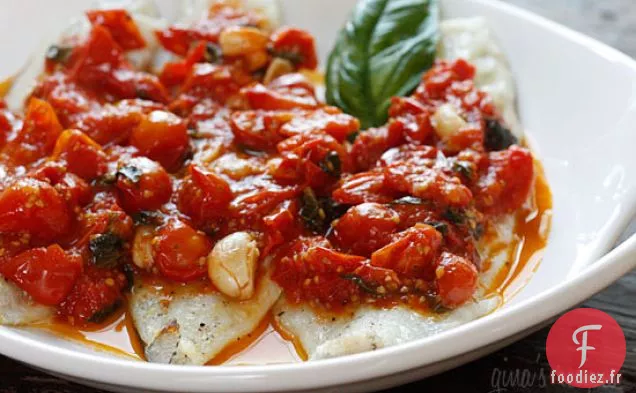 Poisson Grillé À La Sauce Tomate Raisin D'Été