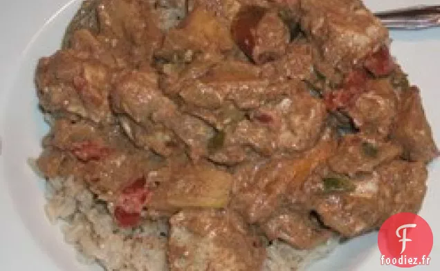 Poulet aux Pommes à l'Indienne