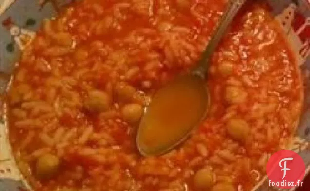 Soupe de Garbanzo aux Tomates et au Riz