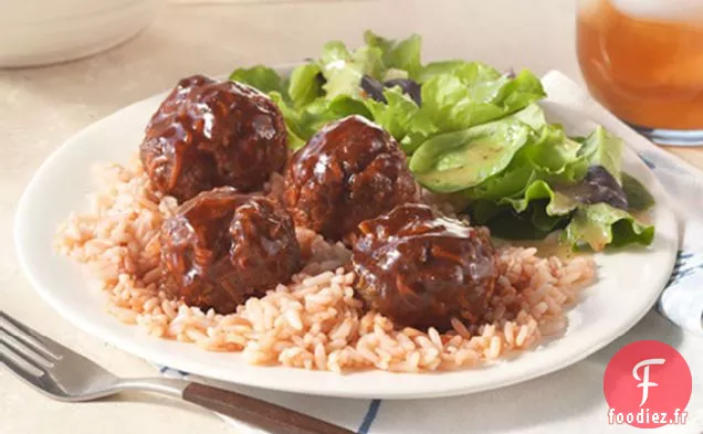 Boulettes de Viande Piquantes et Riz