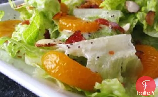 Salade Romaine et Mandarine avec Vinaigrette aux Graines de Pavot