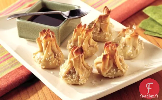 Des tonnes de Won Croustillantes avec une sauce Asiatique