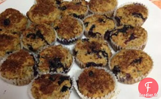 Muffins aux Graines de Chia à l'Avoine aux Bleuets
