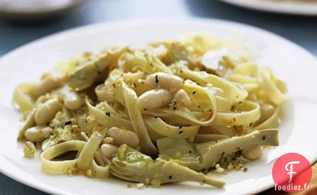 Fettuccine aux Artichauts et Haricots