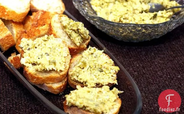 Crostini artichaut-olive