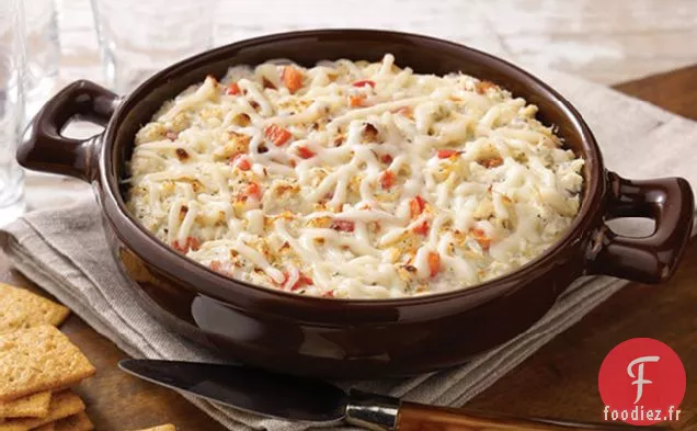 Tartinade de Crabe Chaud au Fromage et Poivron Rouge