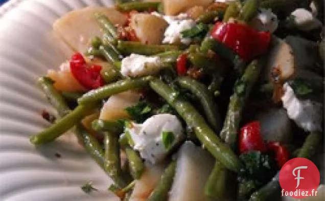 Salade Tiède de Haricots Verts et de Pommes de Terre au Fromage de Chèvre