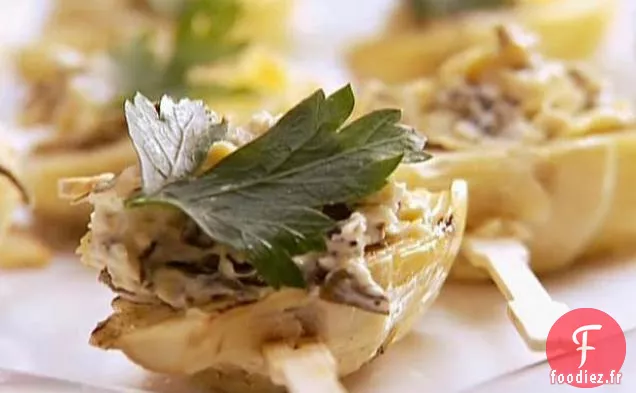Mini Cœurs d'Artichaut Grillés avec Trempette aux Épinards et aux Artichauts faibles en gras