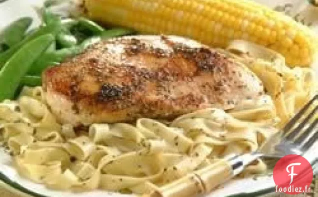 Poulet Assaisonné à l'Italienne et Fettuccine