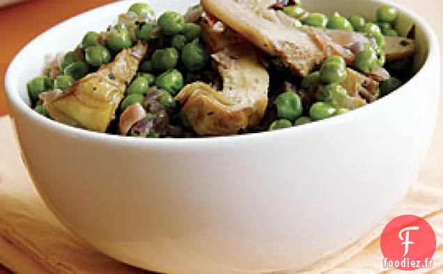 Artichauts Aux Petits Pois et Prosciutto
